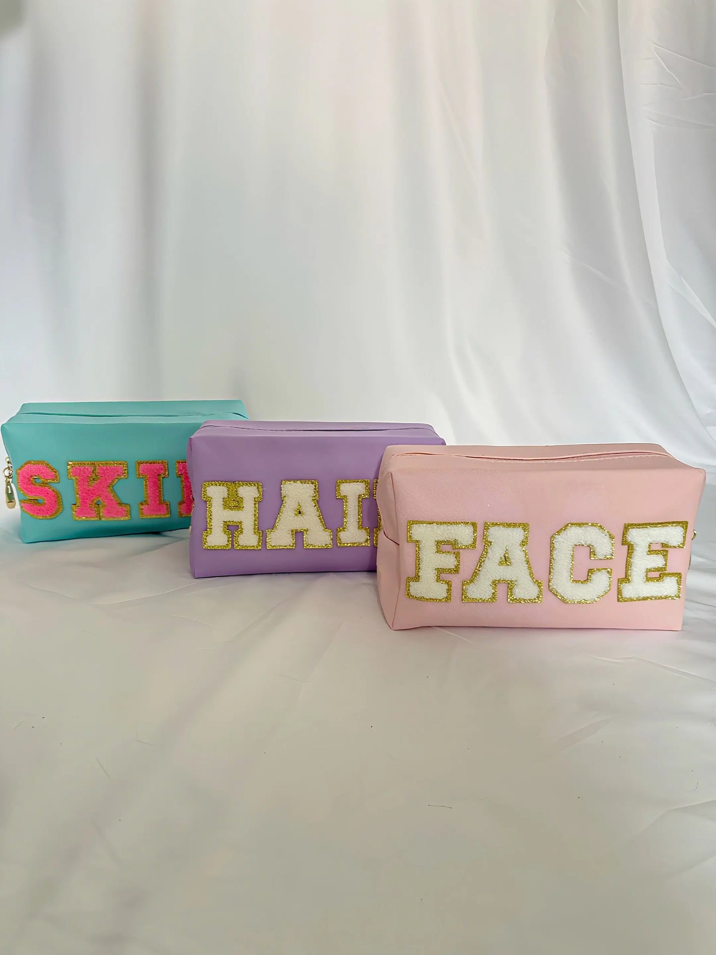 3 Pochettes Maquillage Pastel – Trousse de Toilette Organisatrice ARMINE'S STYLE HUB