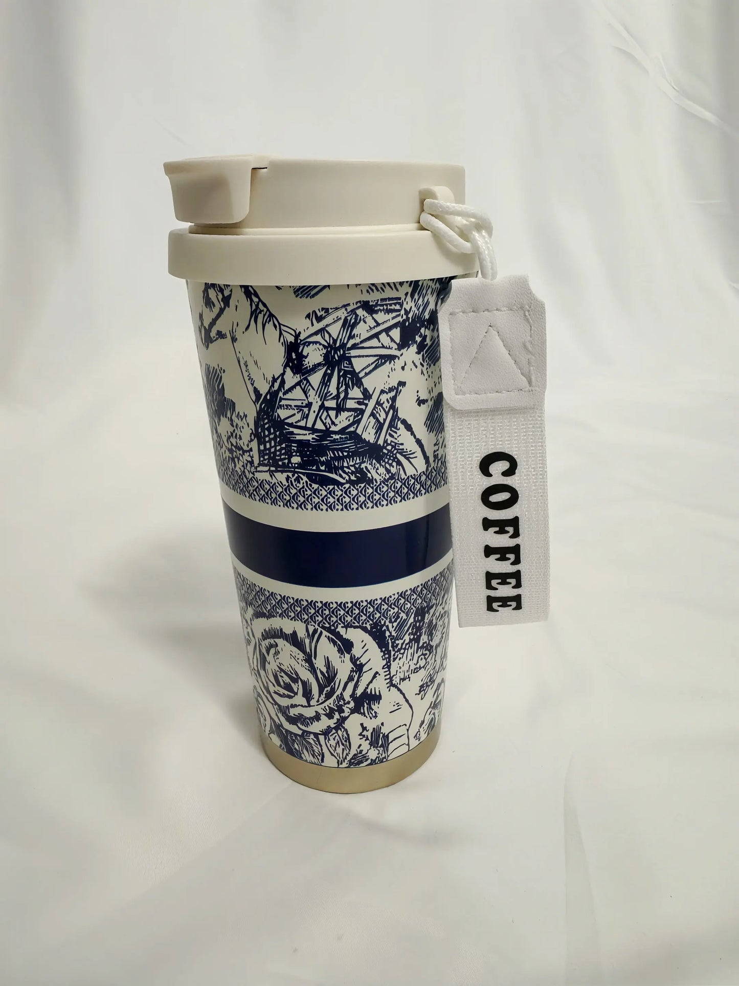 Thermos Isolé 530ml à Motifs Floraux – Acier Inoxydable 316, Paille & Couvercle | Boissons Chaudes ou Froides ARMINE'S STYLE HUB