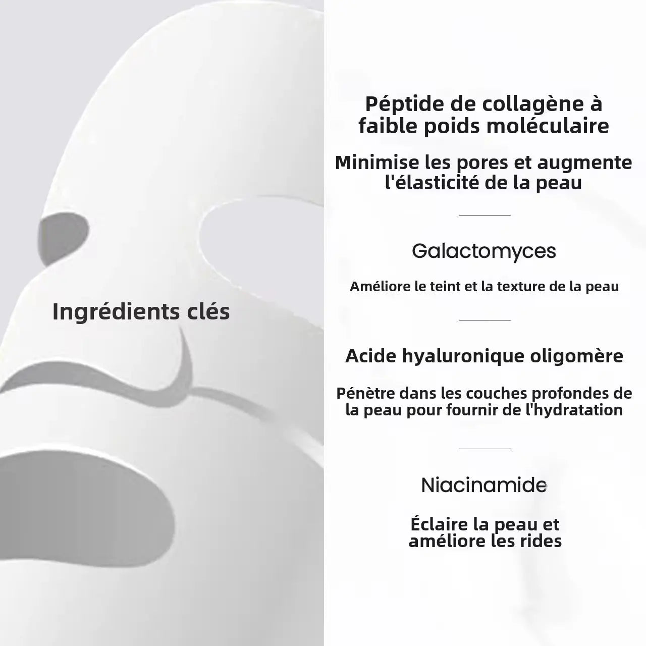 Masque Bio-Collagène texture gel – Application visage