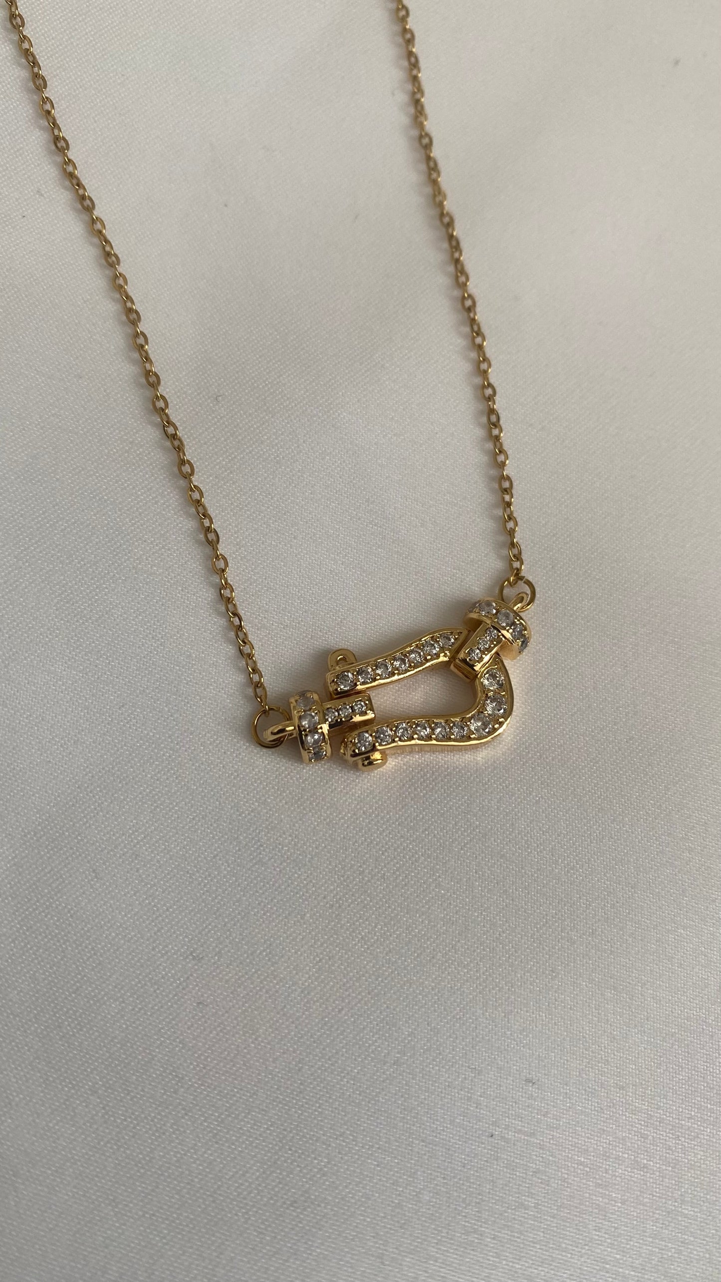 Collier pendentif acier inoxydable strass zirconium - ARMINE'S STYLE HUB