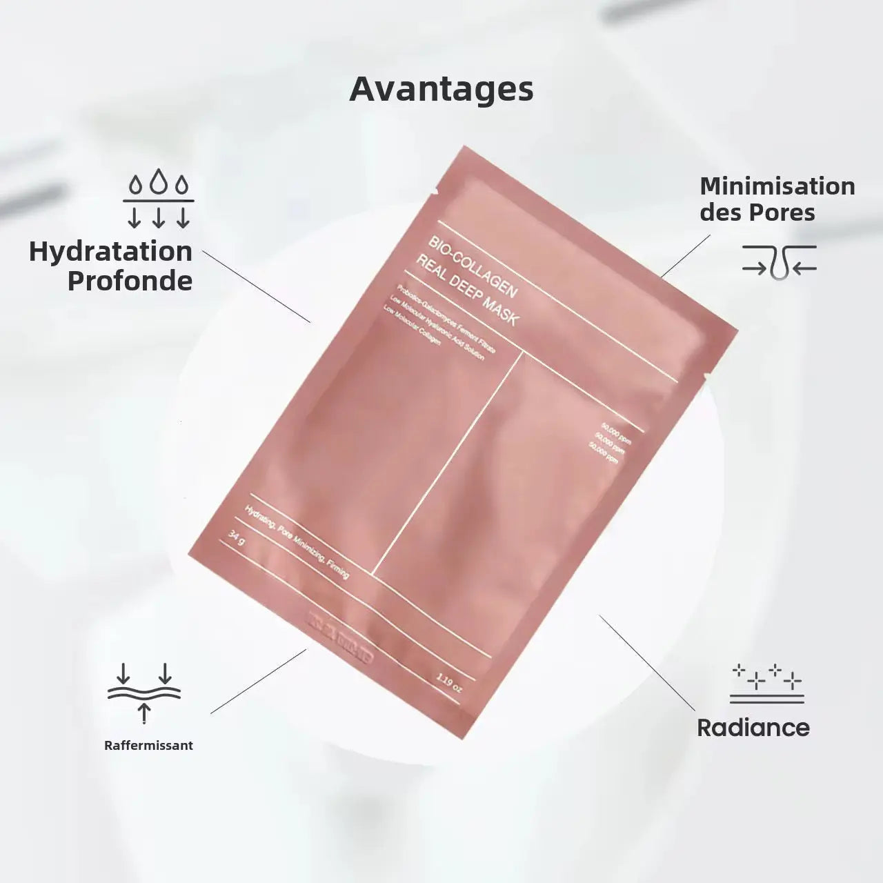 Masque Nuit Bio-Collagène – Soin Visage Anti-Âge Hydratant Intense ARMINE'S STYLE HUB