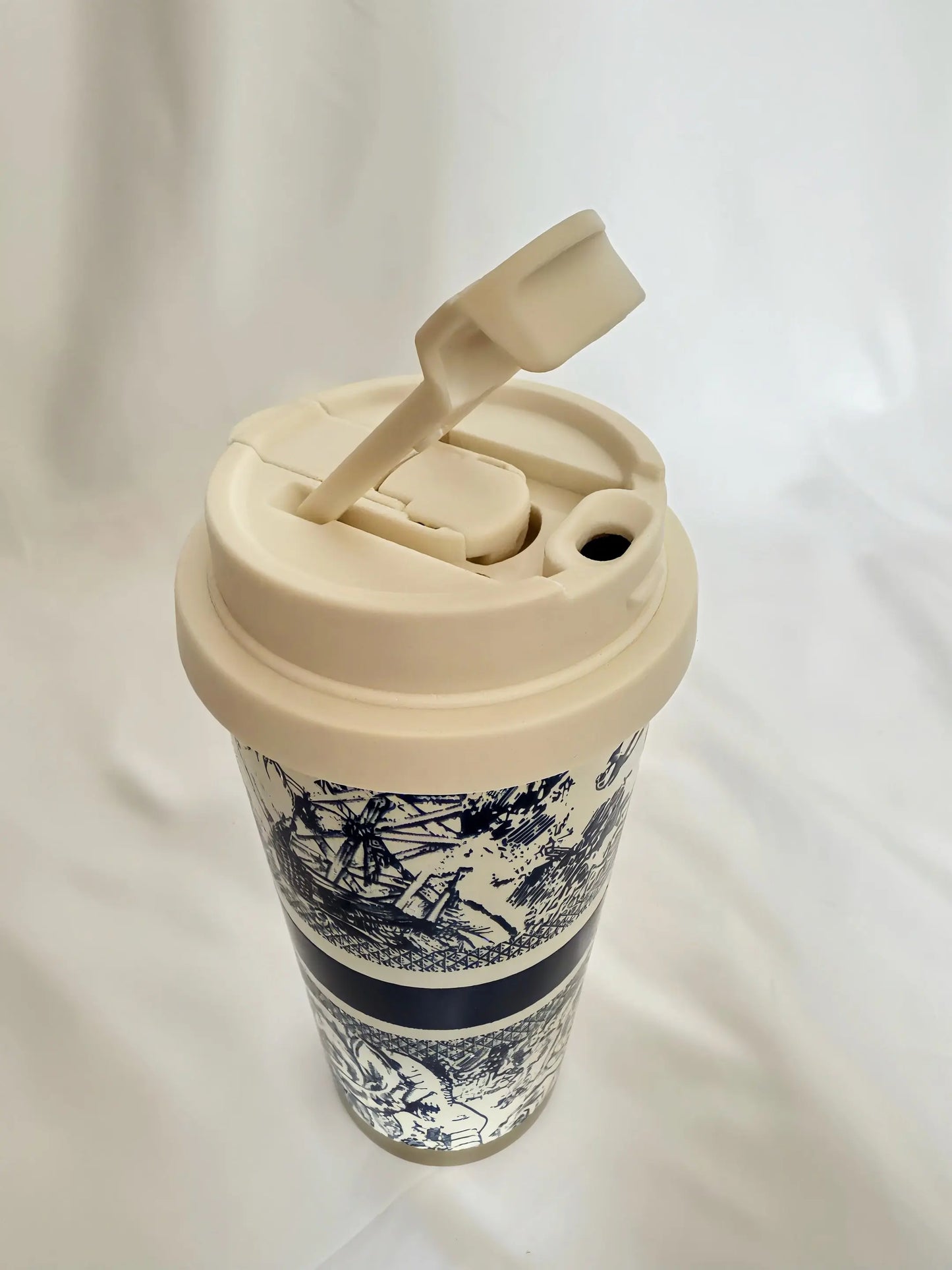 Thermos Isolé 530ml à Motifs Floraux – Acier Inoxydable 316, Paille & Couvercle | Boissons Chaudes ou Froides ARMINE'S STYLE HUB