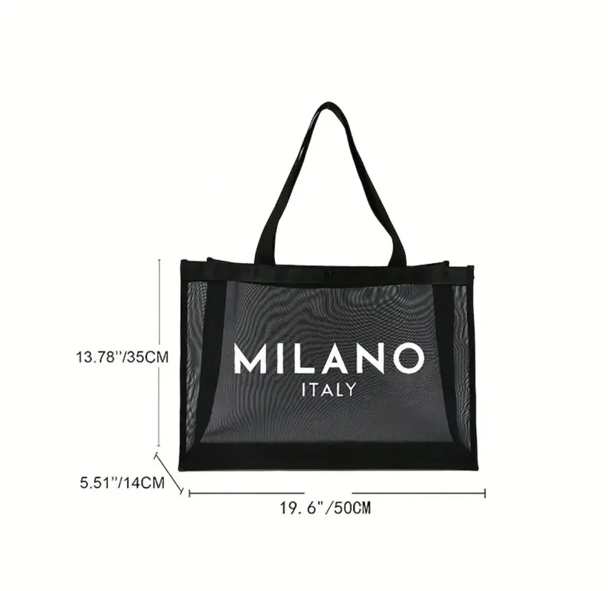 Sac Fourre-Tout en Nylon Grande Capacité avec Imprimé Alphabet – Noir | Idéal pour la Plage, les Courses ou un Usage Quotidien ARMINE'S STYLE HUB