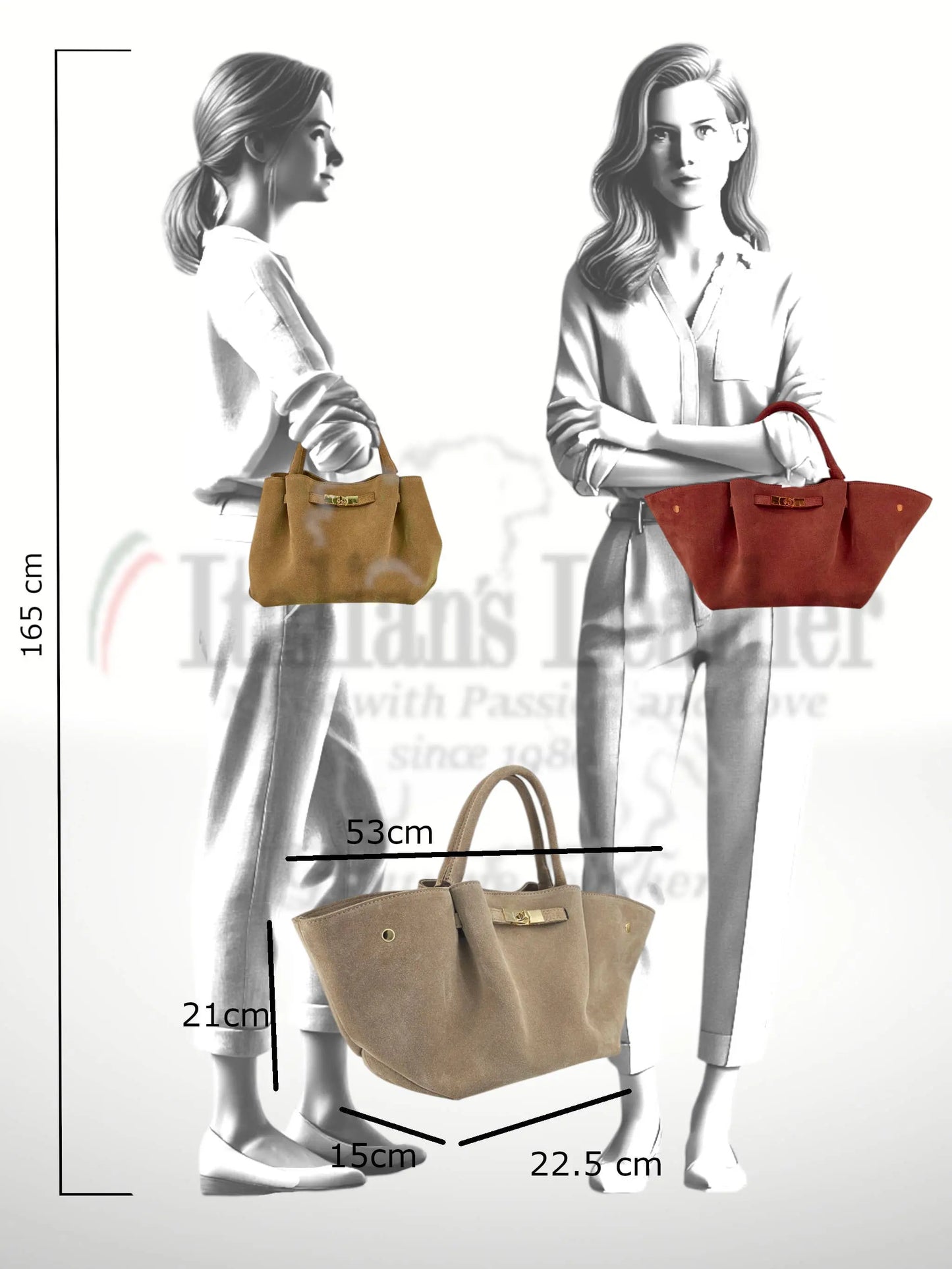 Sac en cuir suédé Iklana - ARMINE'S STYLE HUB