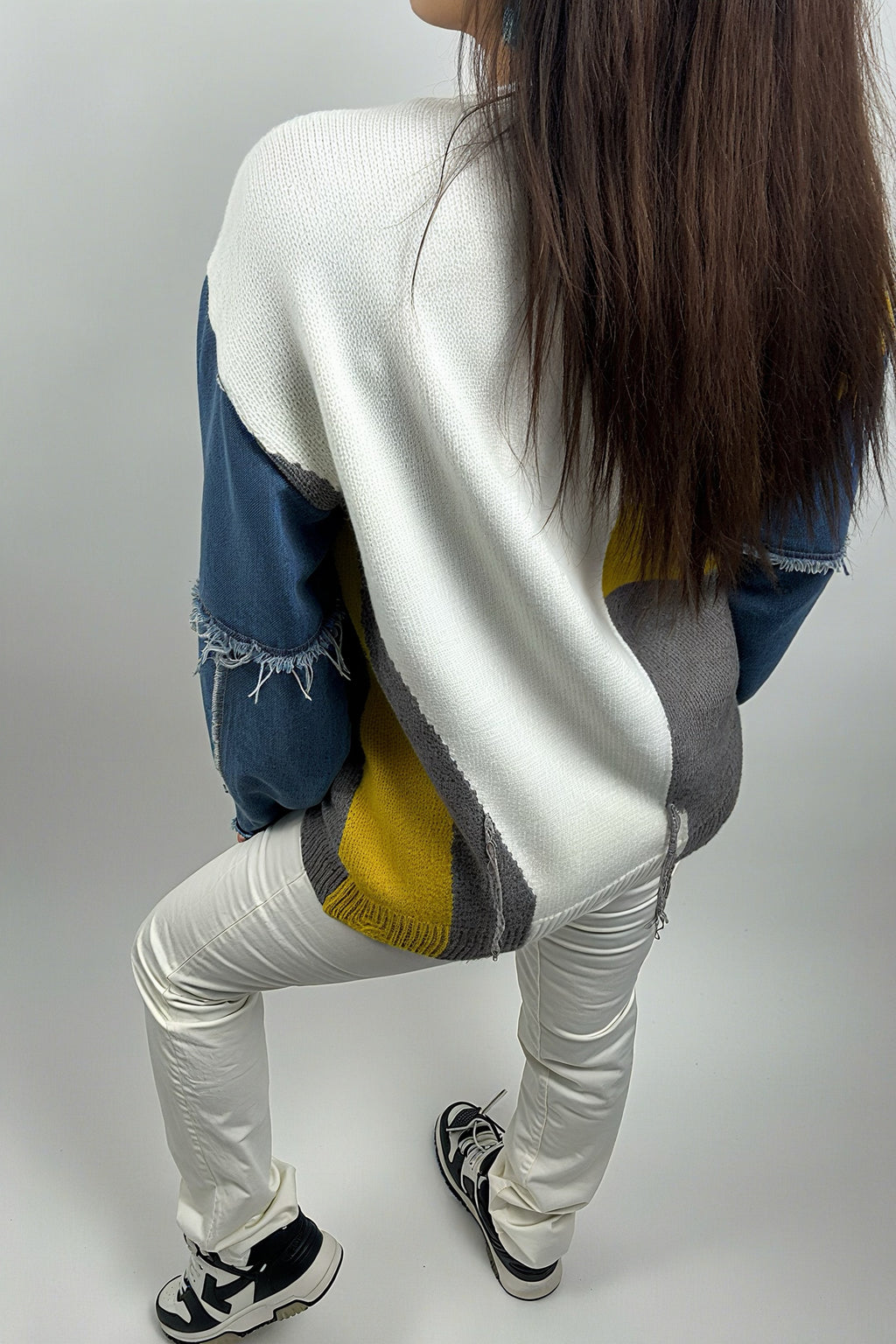 Pull Oversize Femme en Denim