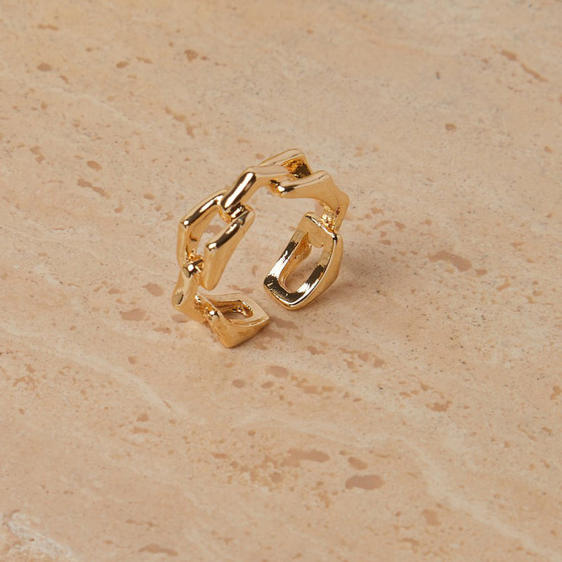 Bague réglable plaqué or 22K - ARMINE'S STYLE HUB