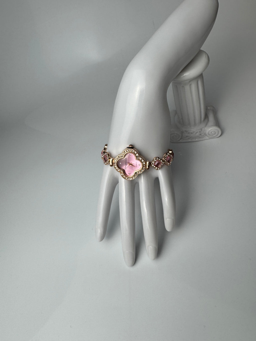 Montre Femme – Bracelet Trèfle, Pierre , Acier Inoxydable