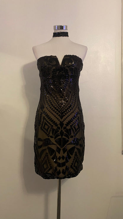 Robe bustier moulante à sequins - ARMINE'S STYLE HUB