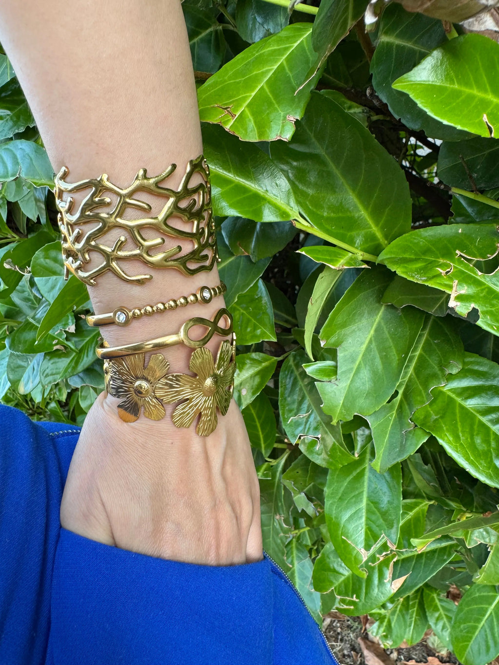 Bracelet Fleuri en Acier Inoxydable ARMINE'S STYLE HUB