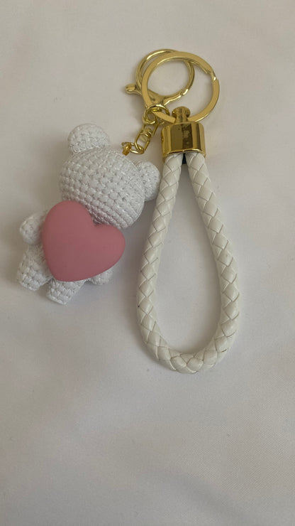 Porte-clé nounours en cœur - ARMINE'S STYLE HUB