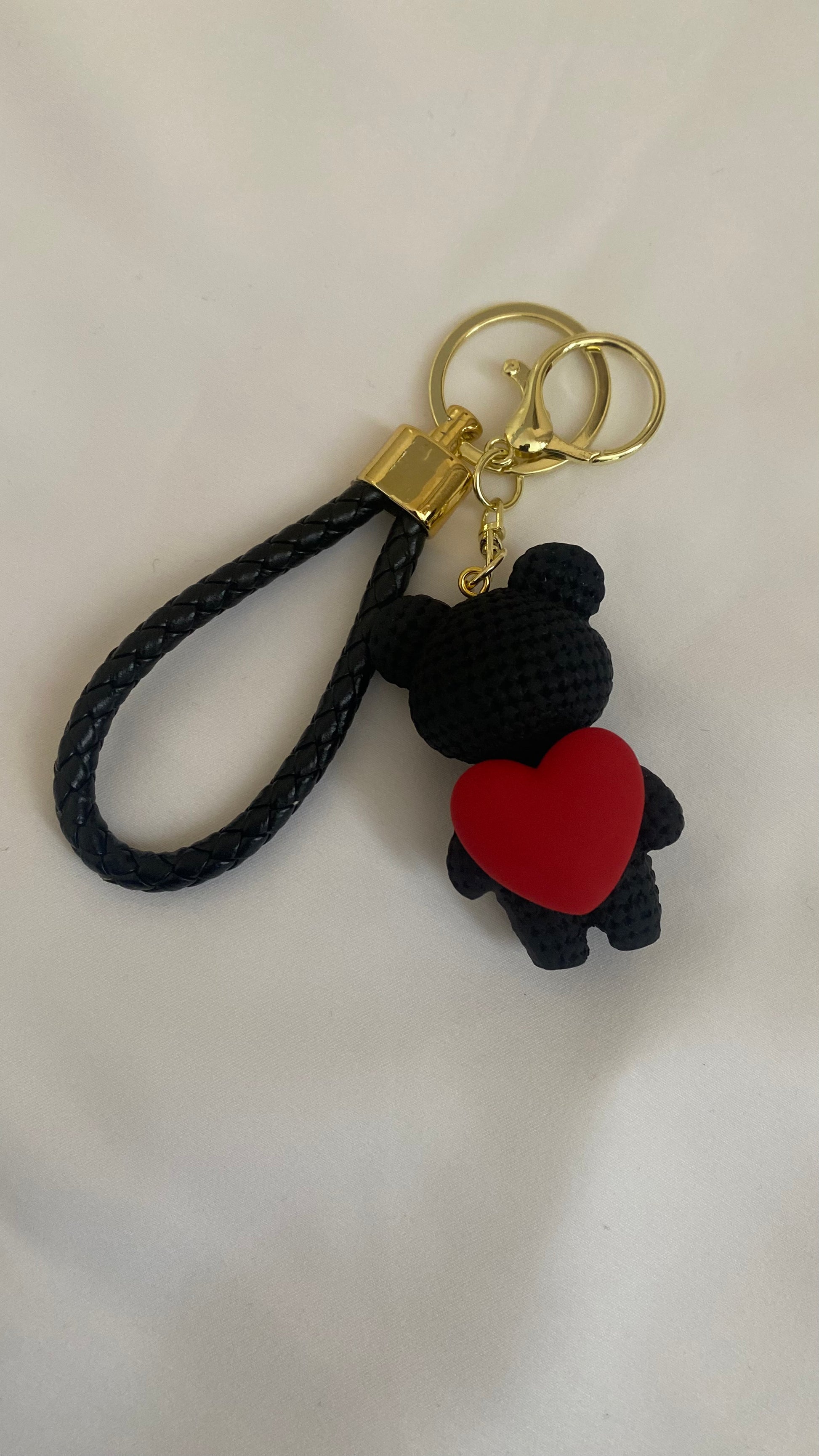 Porte-clé nounours en cœur - ARMINE'S STYLE HUB