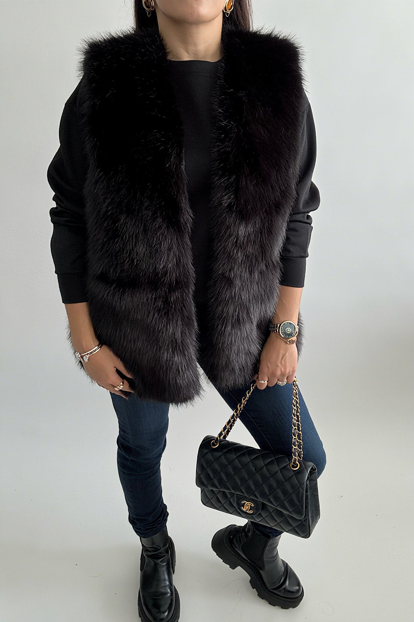Gilet Sans Manches Femme en Fausse Fourrure – Long, Élégant & Décontracté