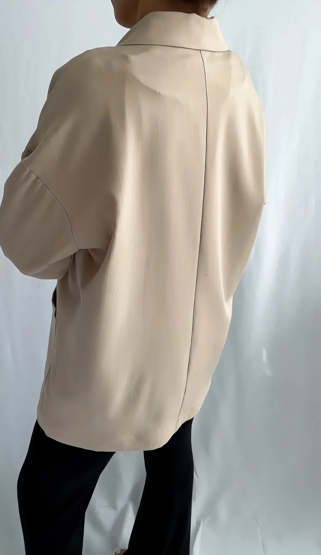 Veste oversize à rayures, style tendance et décontracté - ARMINE'S STYLE HUB