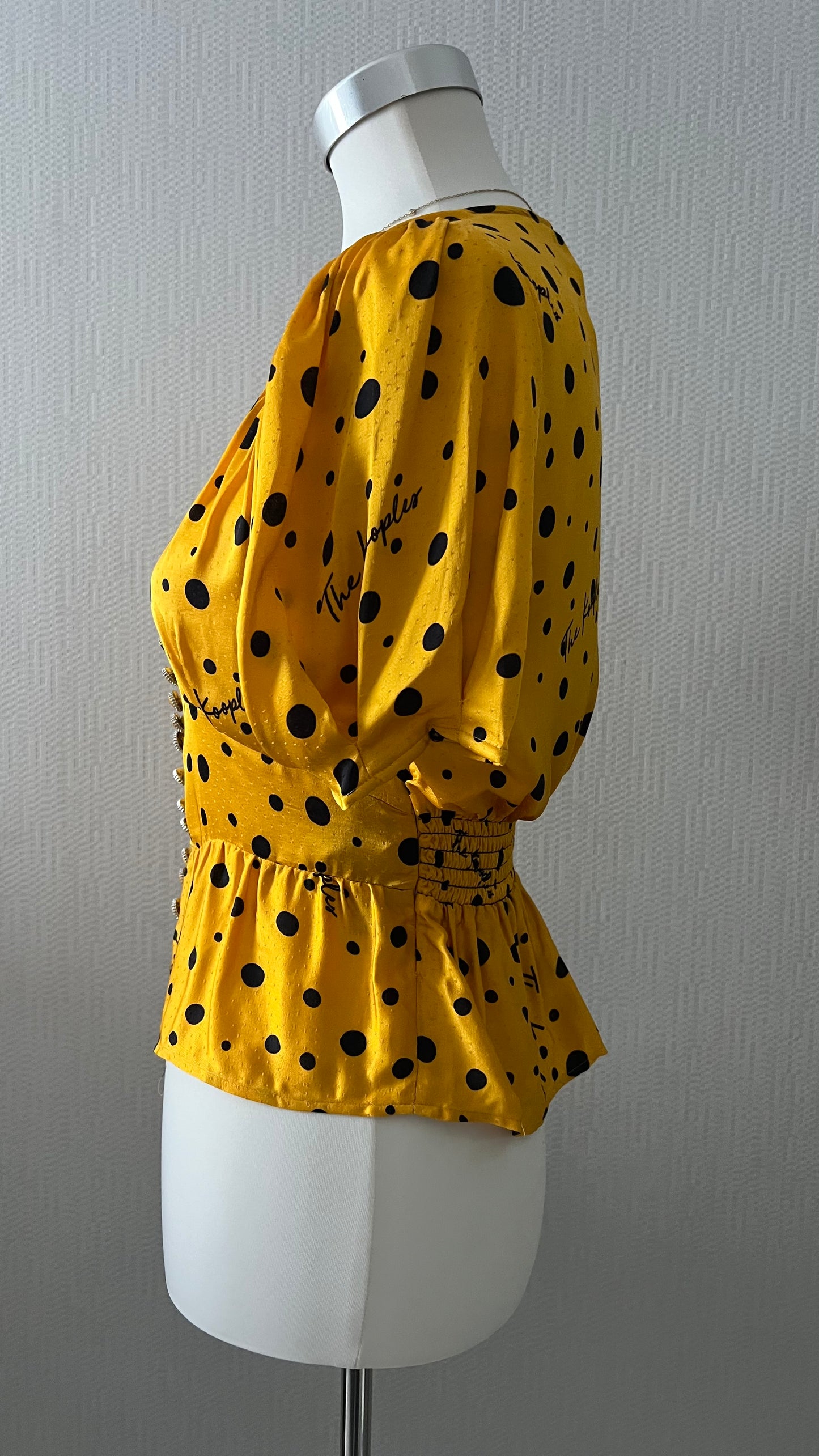 The KOOPLES Top jaune à pois noir - ARMINE'S STYLE HUB