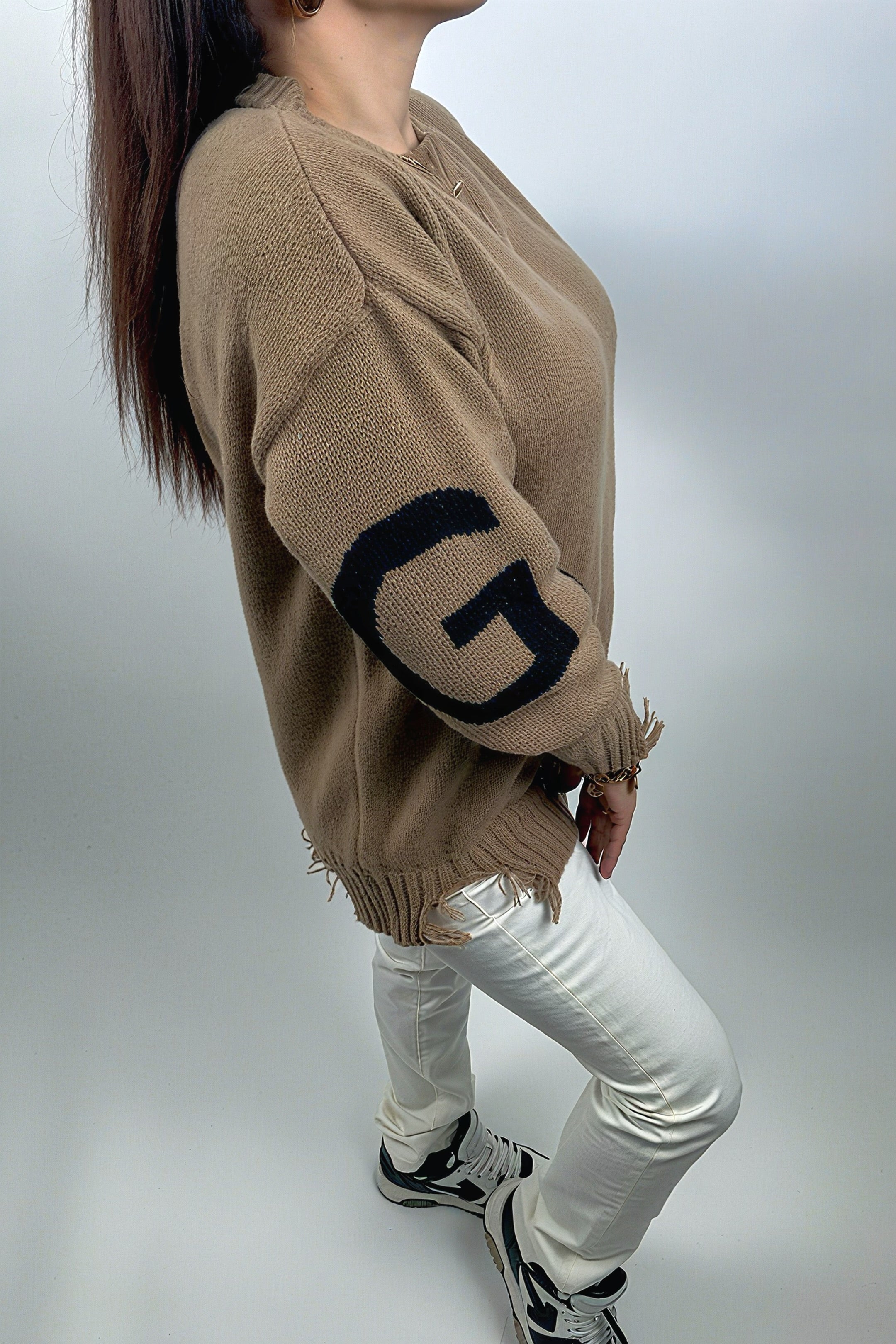 Pull-over femme hiver à lettres