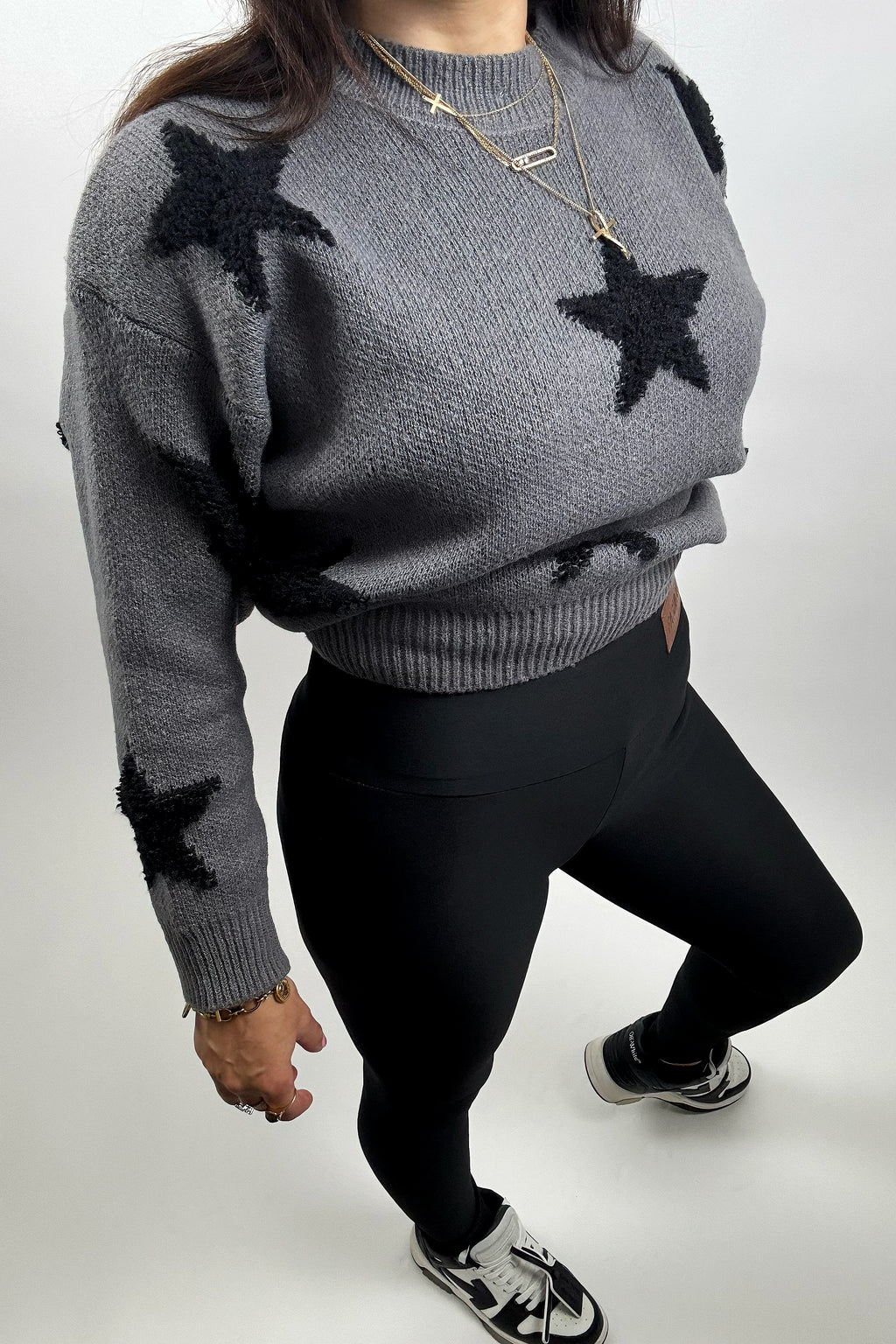 Leggings en polaire extensible taille haute pour femme
