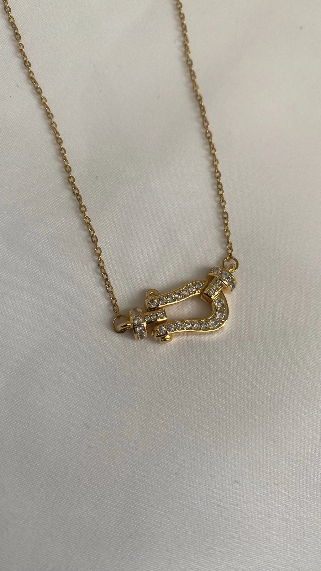 Collier  pendentif acier inoxydable strass zirconium - ARMINE'S STYLE HUB