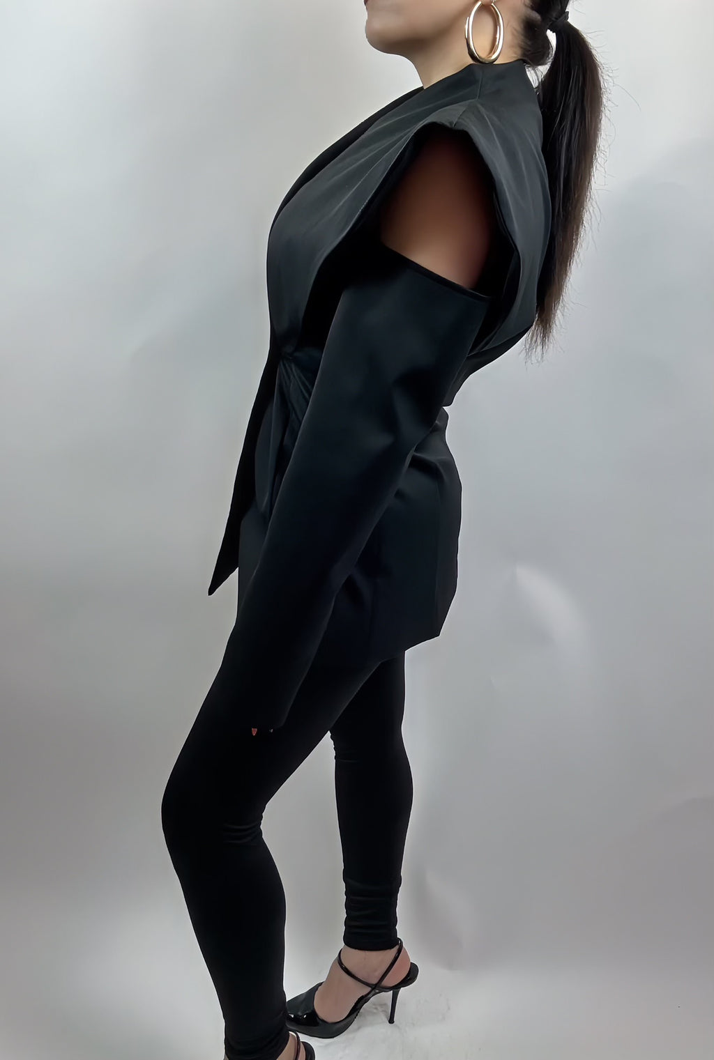 Blazer Femme Noir Déstructuré Chic