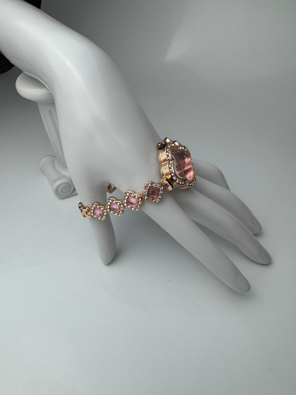 Montre Femme – Bracelet Trèfle, Pierre , Acier Inoxydable