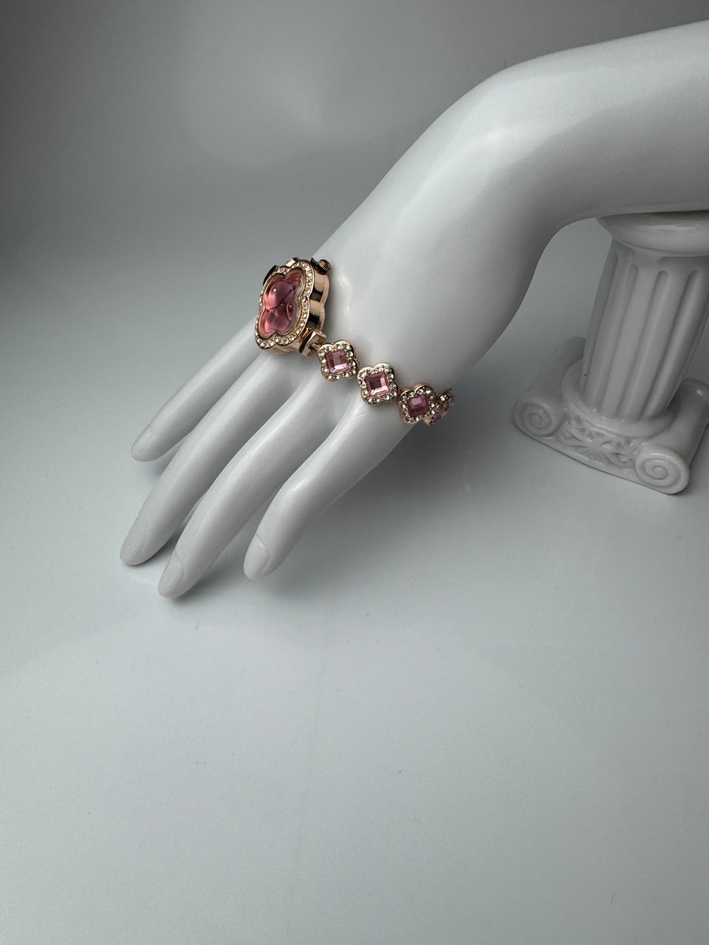 Montre Femme – Bracelet Trèfle, Pierre , Acier Inoxydable