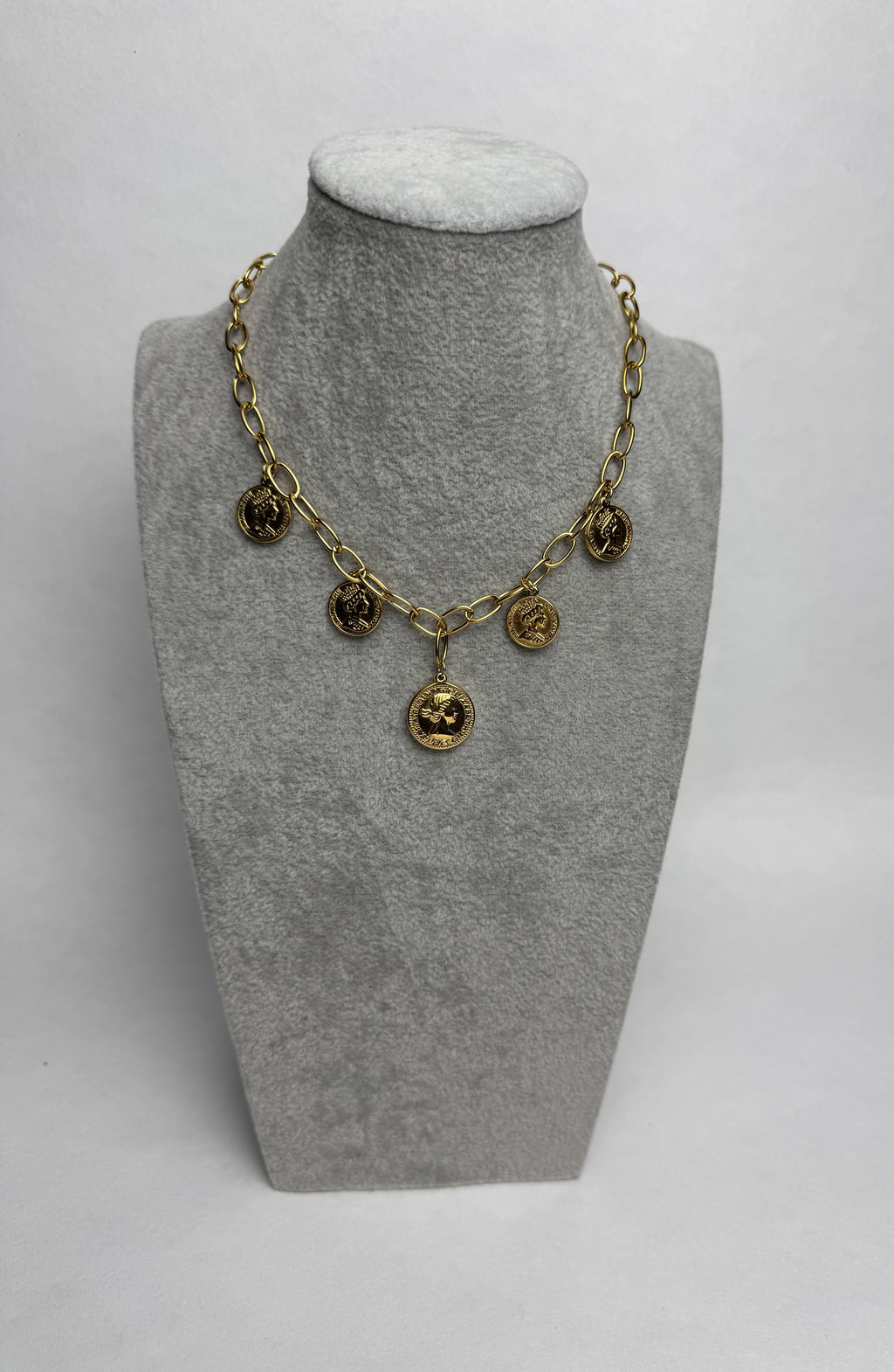 Collier & Vintage Monnaie – Acier Inoxydable Or 18K
