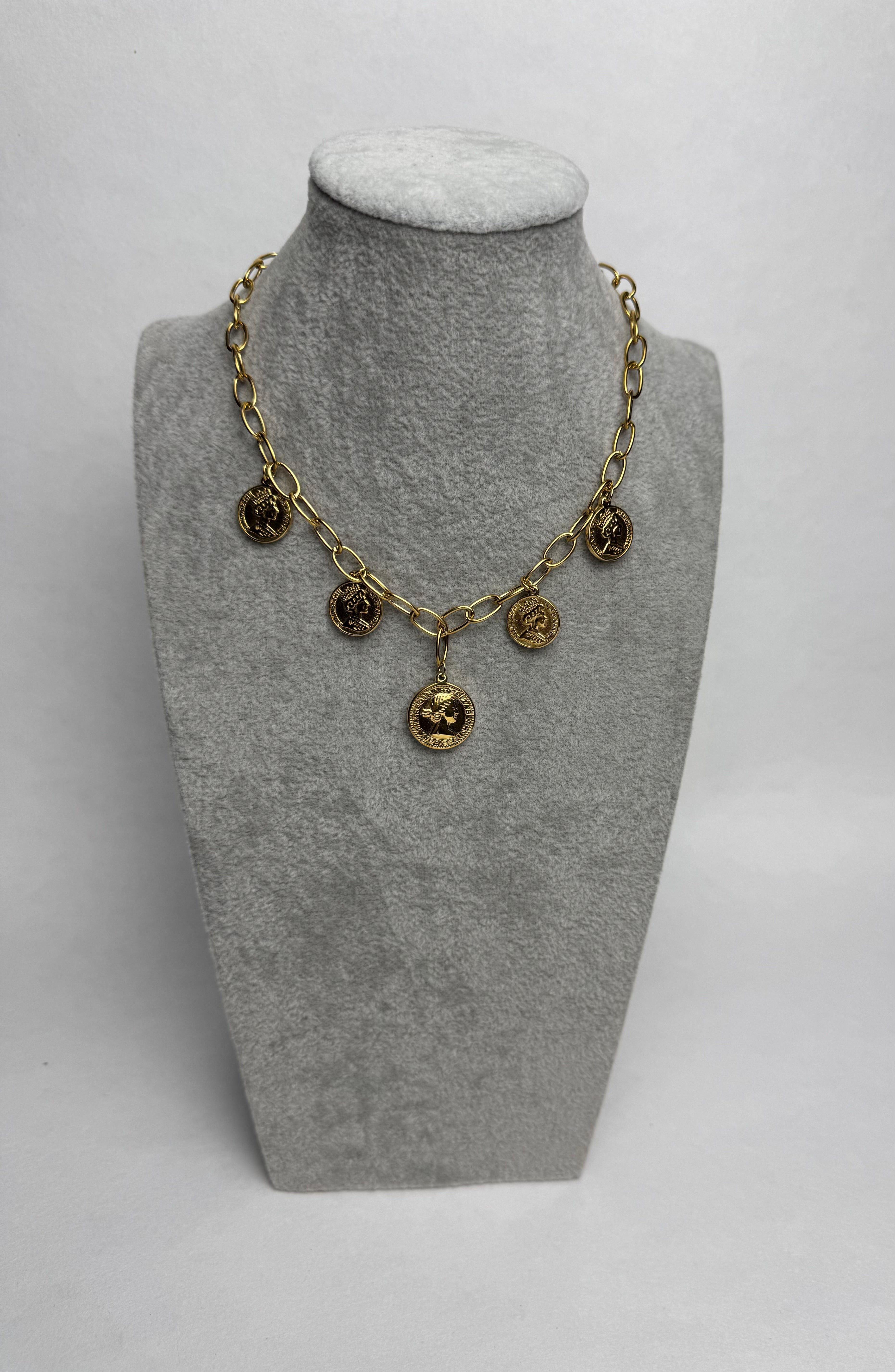 Collier & Vintage Monnaie – Acier Inoxydable Or 18K