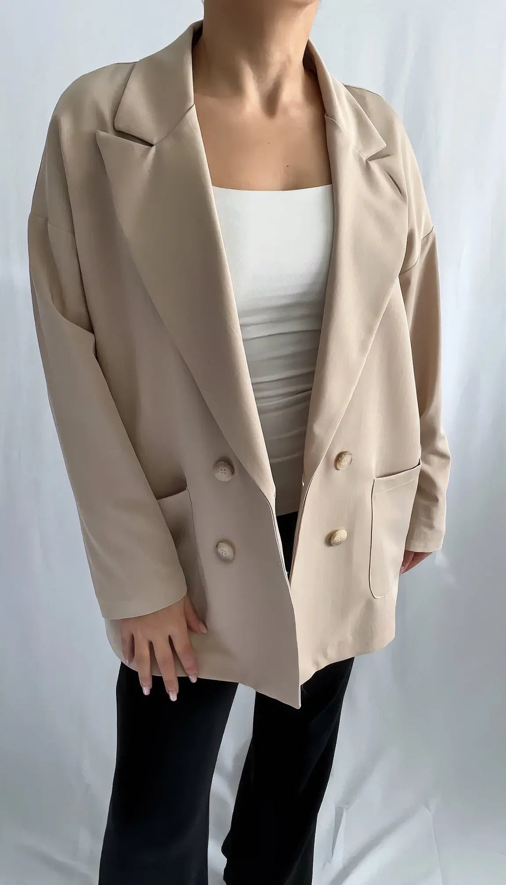 Veste oversize à rayures, style tendance et décontracté - ARMINE'S STYLE HUB