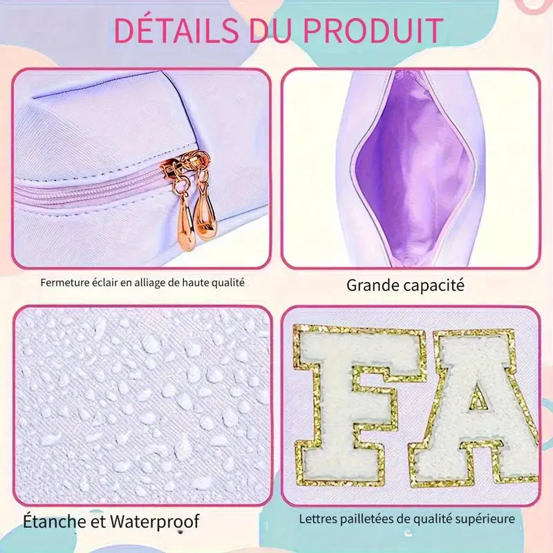 3 Pochettes Maquillage Pastel – Trousse de Toilette Organisatrice ARMINE'S STYLE HUB