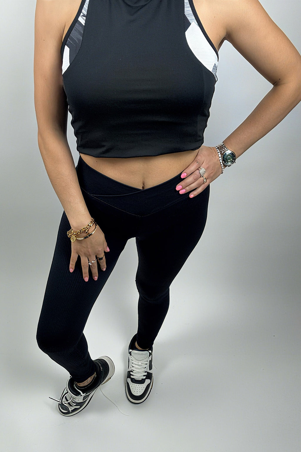 Legging sport yoga sans couture femme – Taille haute, contrôle du ventre et effet liftant