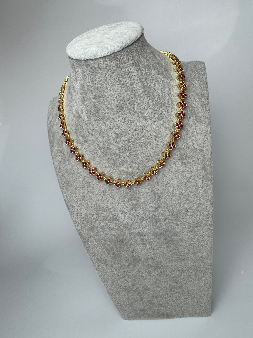 Collier Fleurs – Laiton Plaqué Or 18K