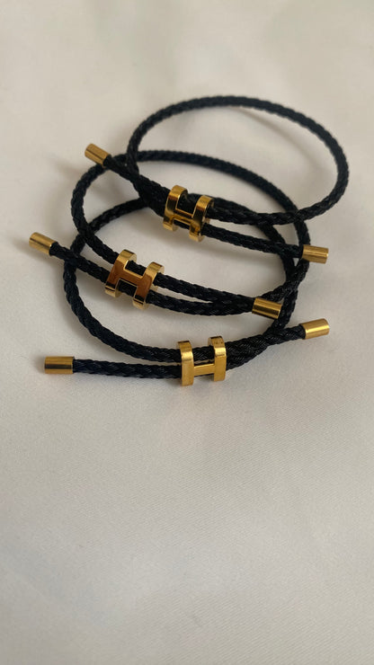 bracelet ajustable en acier inoxydable - ARMINE'S STYLE HUB