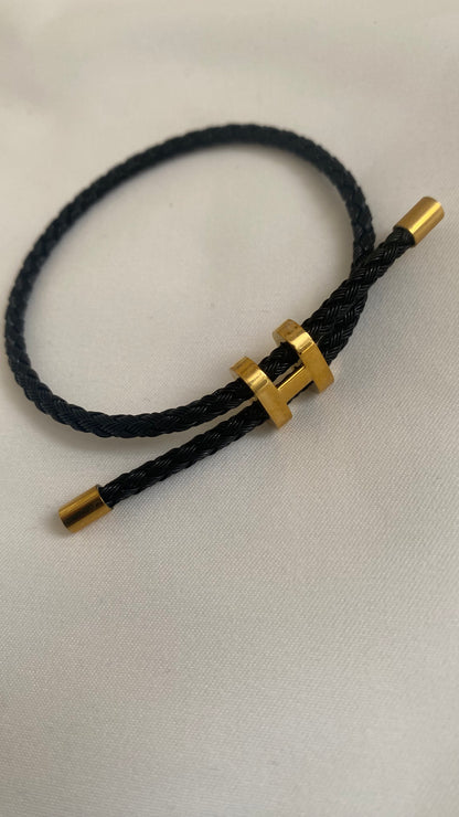 bracelet ajustable en acier inoxydable - ARMINE'S STYLE HUB