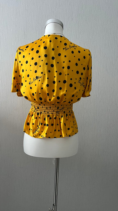 The KOOPLES Top jaune à pois noir - ARMINE'S STYLE HUB