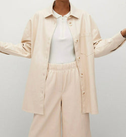 Traveler Veste en similicuir beige - ARMINE'S STYLE HUB