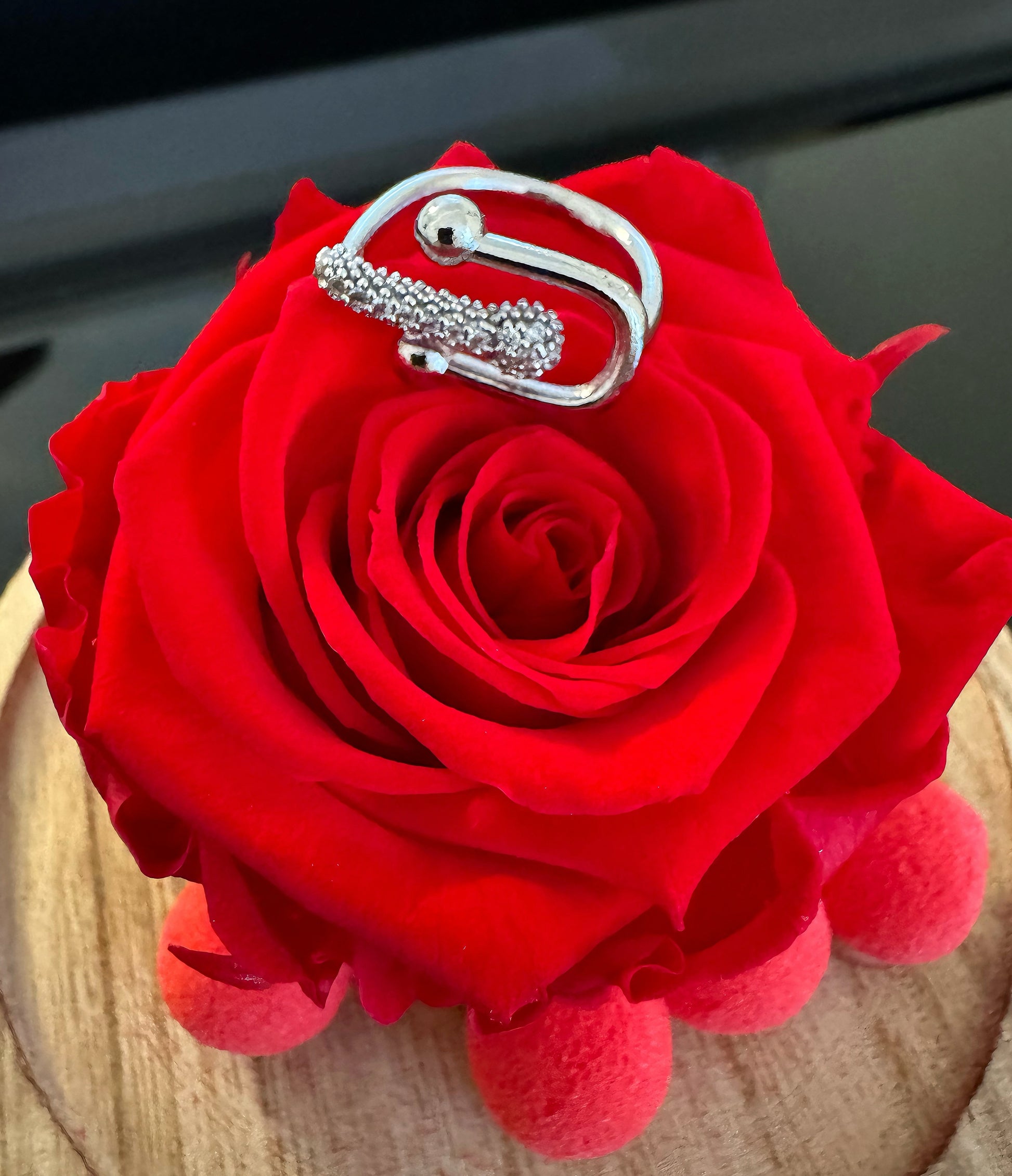 Bague strasse réglable, couleur argent - ARMINE'S STYLE HUB