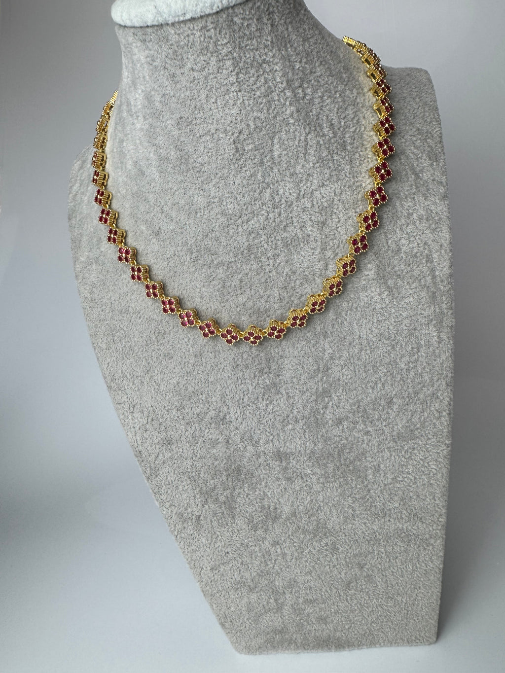Collier Fleurs – Laiton Plaqué Or 18K