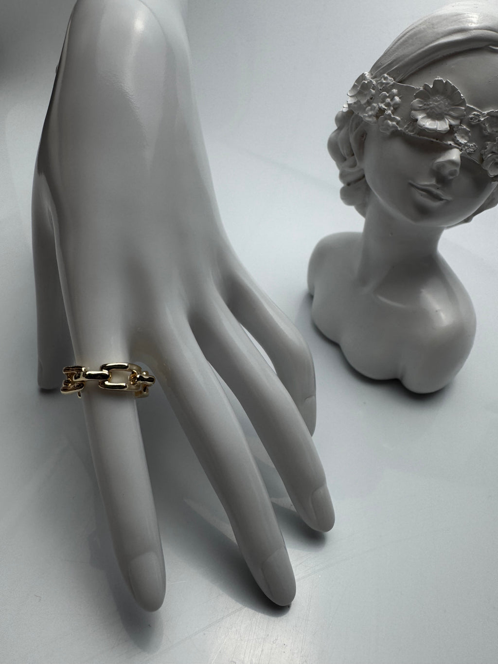 Bague réglable plaqué or 22K