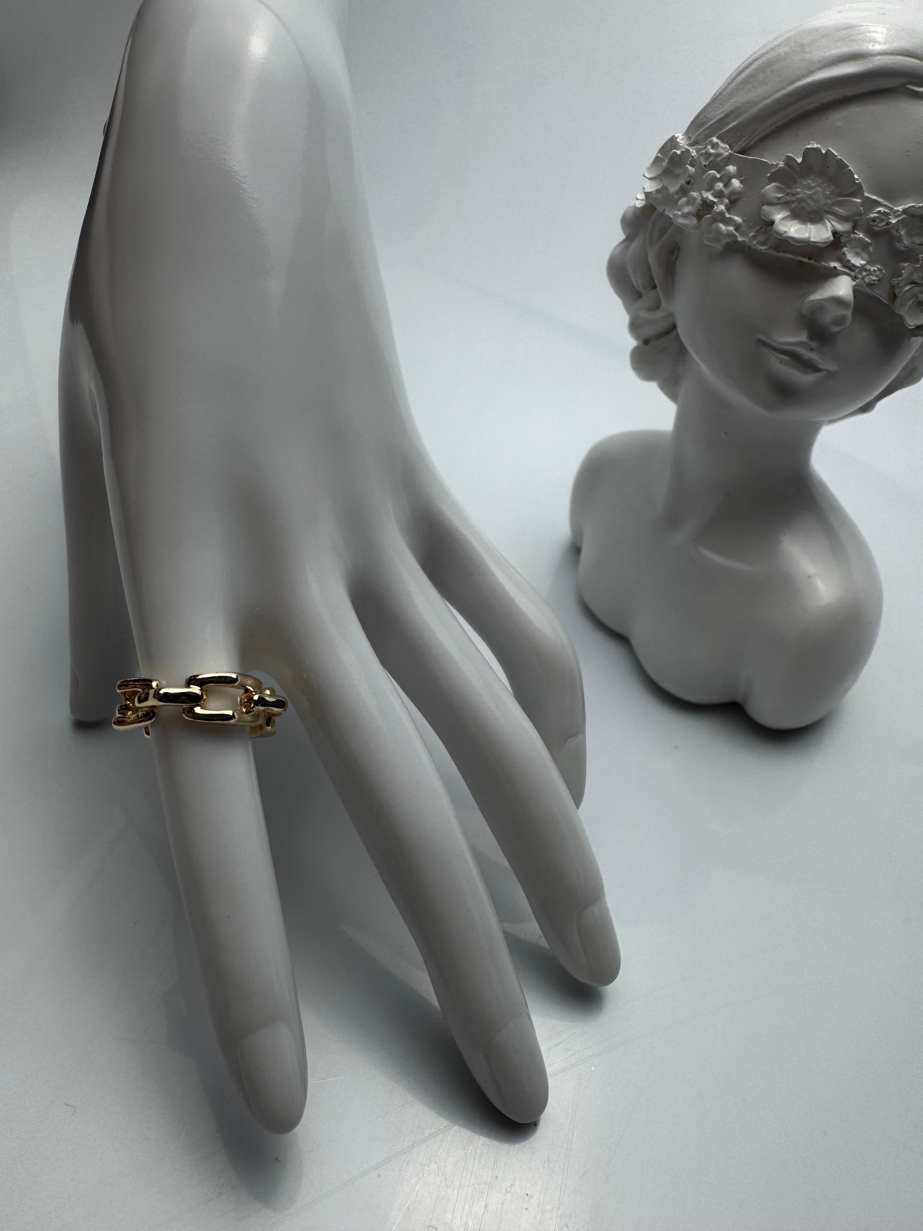 Bague réglable plaqué or 22K