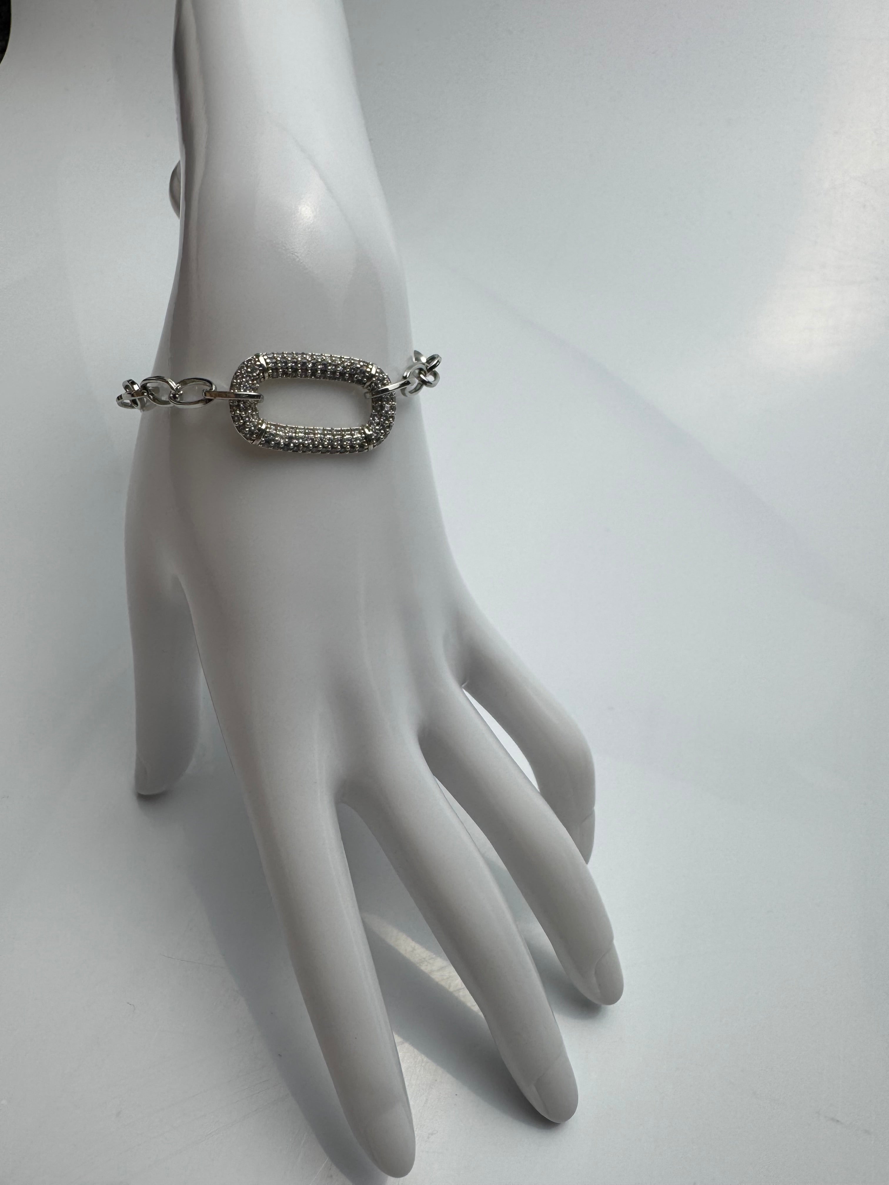 Bracelet argent Strass Zirconium