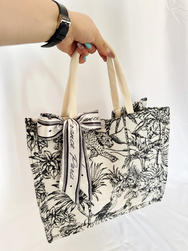 Sac à main rétro motif floral
