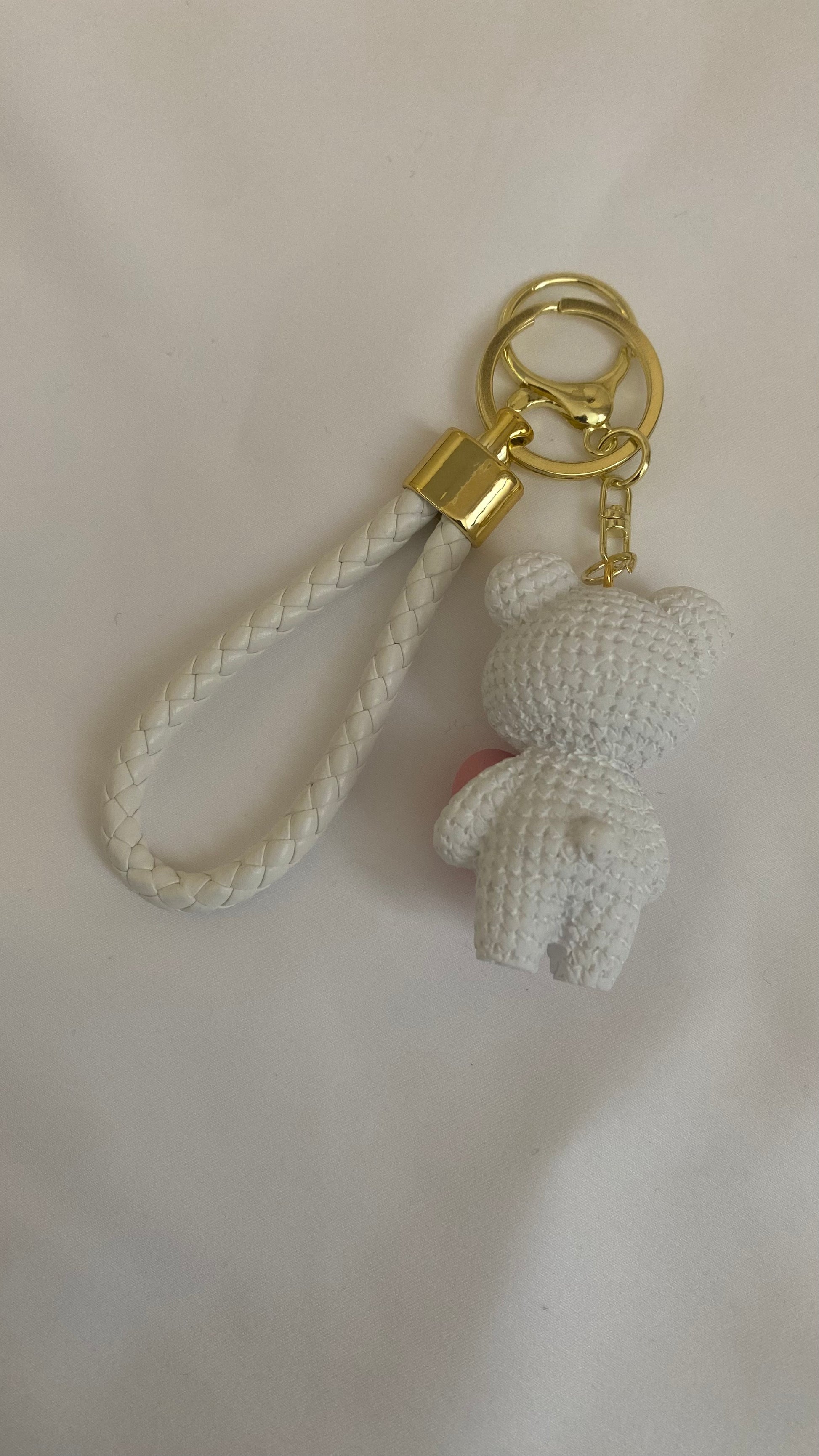 Porte-clé nounours en cœur - ARMINE'S STYLE HUB