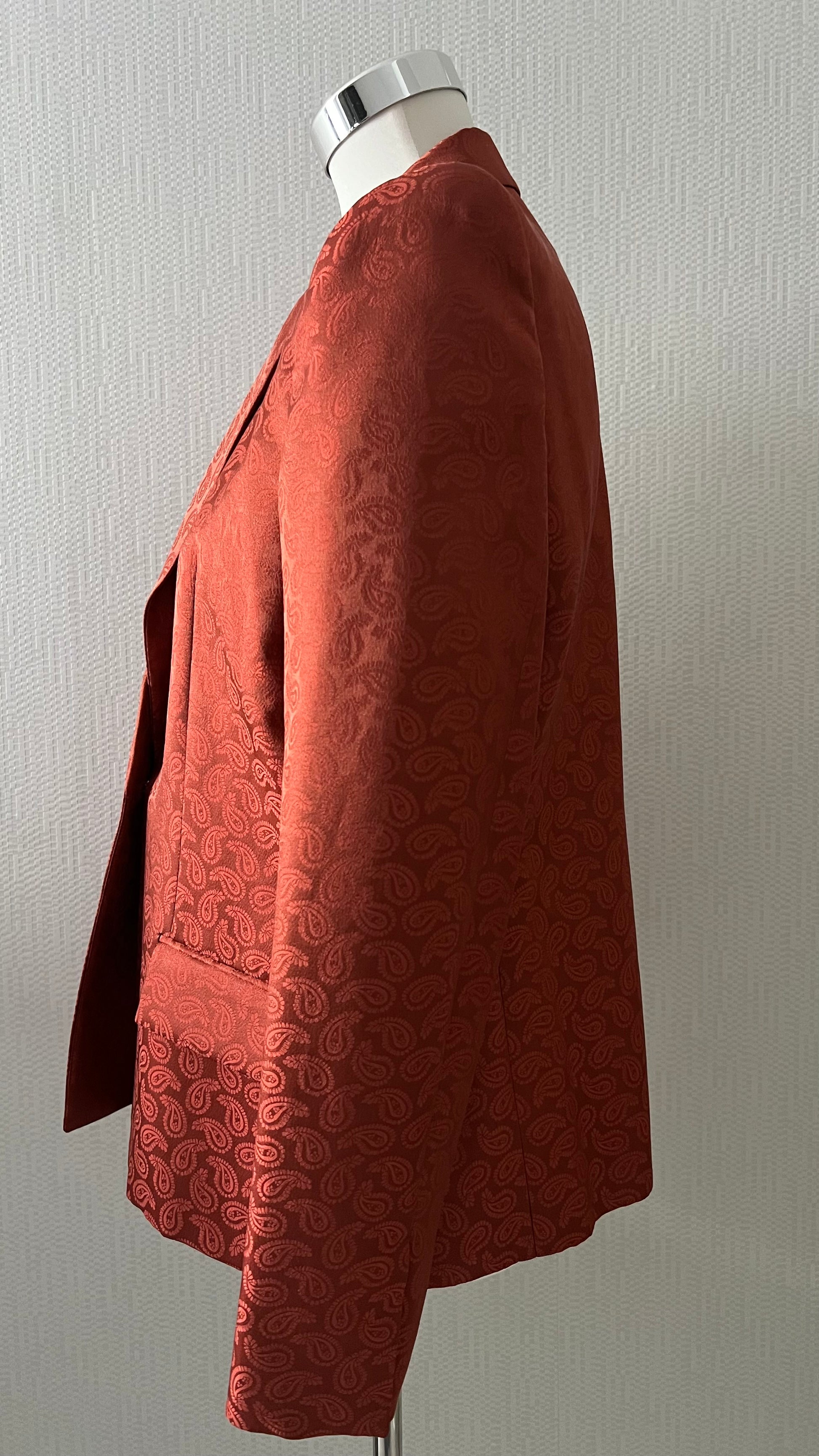 The Kooples VESTE COSTUME SATINÉE JACQUARD ROSE - ARMINE'S STYLE HUB