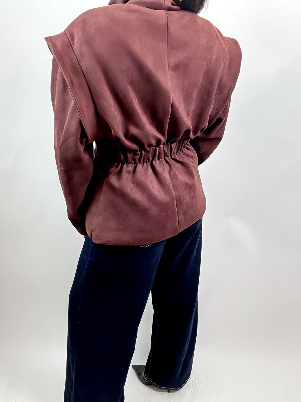 Veste Femme Effet Suédine Chic – Blazer Décontracté Doux et Tendance