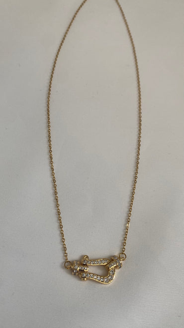 Collier  pendentif acier inoxydable strass zirconium - ARMINE'S STYLE HUB