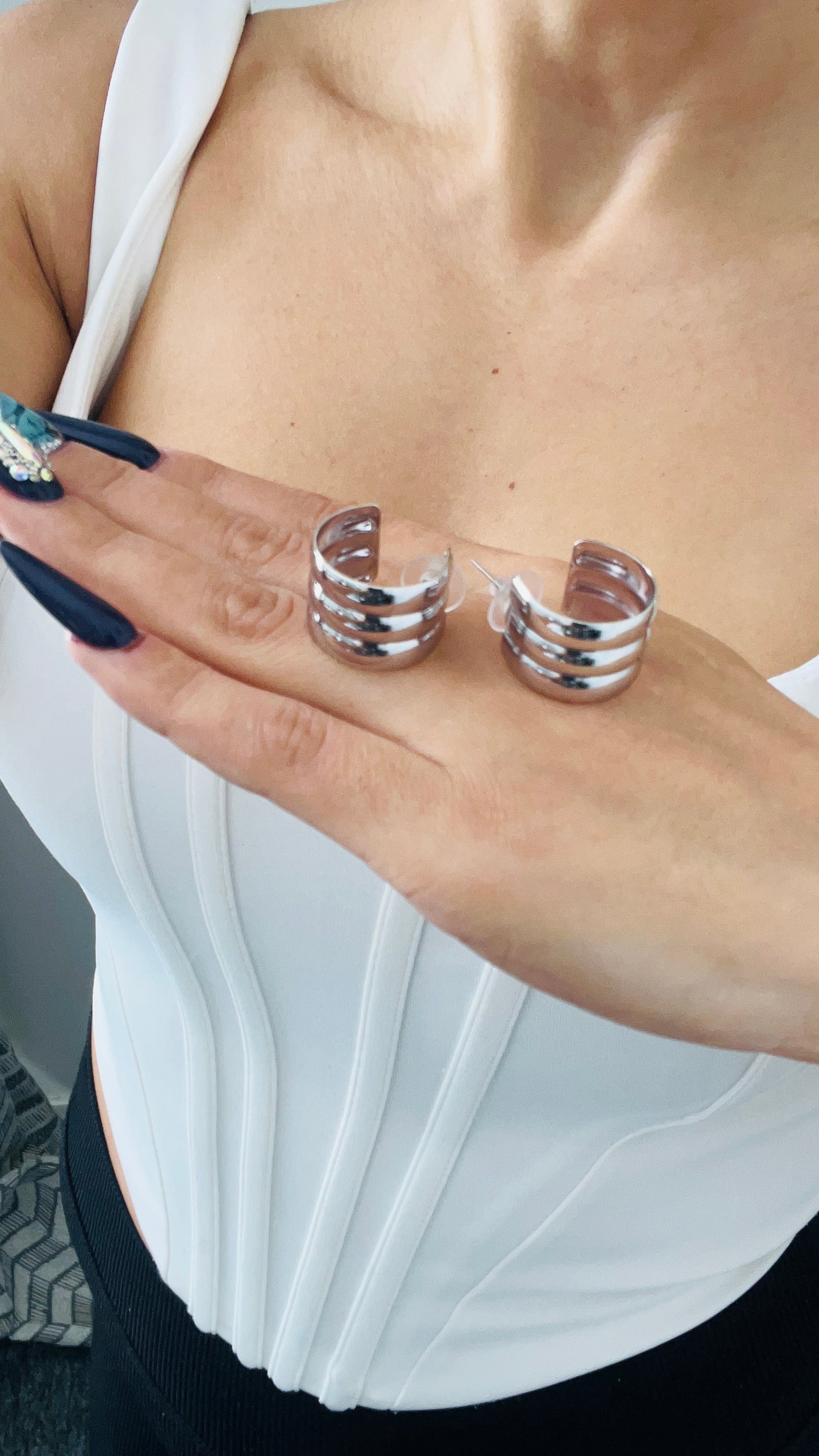 Boucles d’oreilles, créoles, argenté - ARMINE'S STYLE HUB
