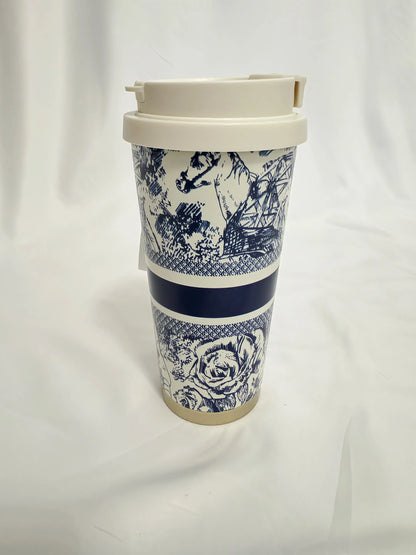 Thermos Isolé 530ml à Motifs Floraux – Acier Inoxydable 316, Paille & Couvercle | Boissons Chaudes ou Froides ARMINE'S STYLE HUB