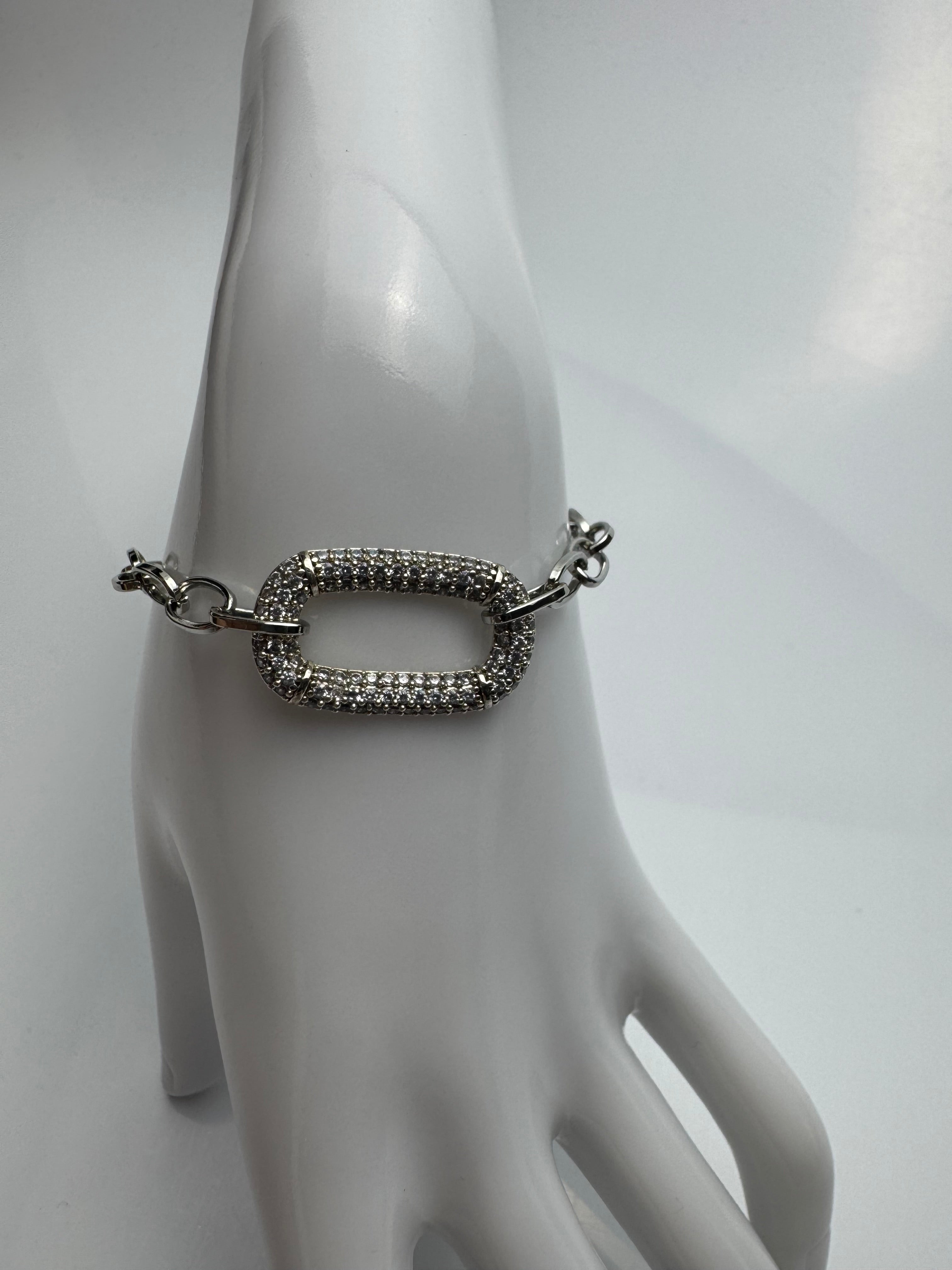 Bracelet argent Strass Zirconium