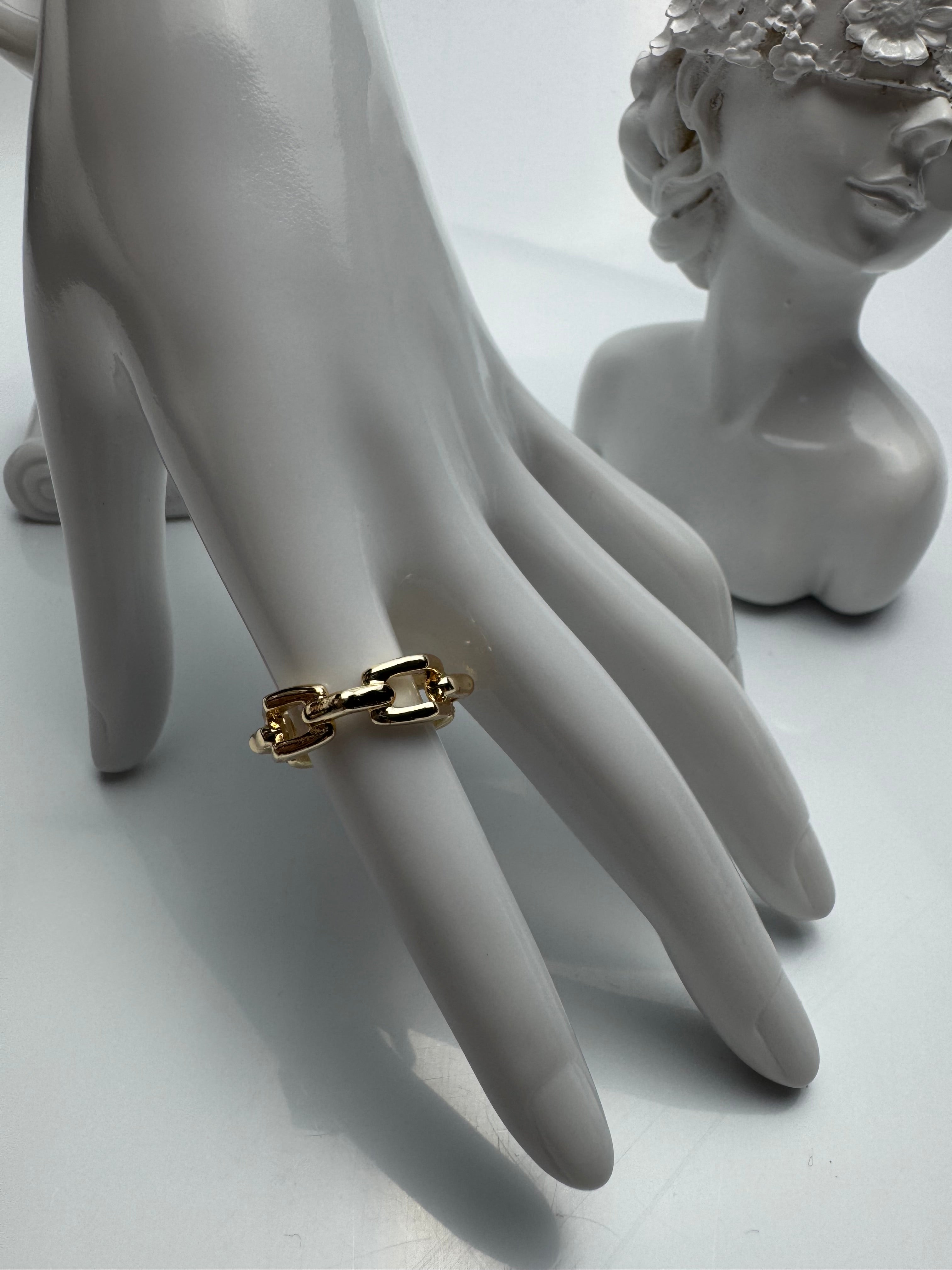 Bague réglable plaqué or 22K