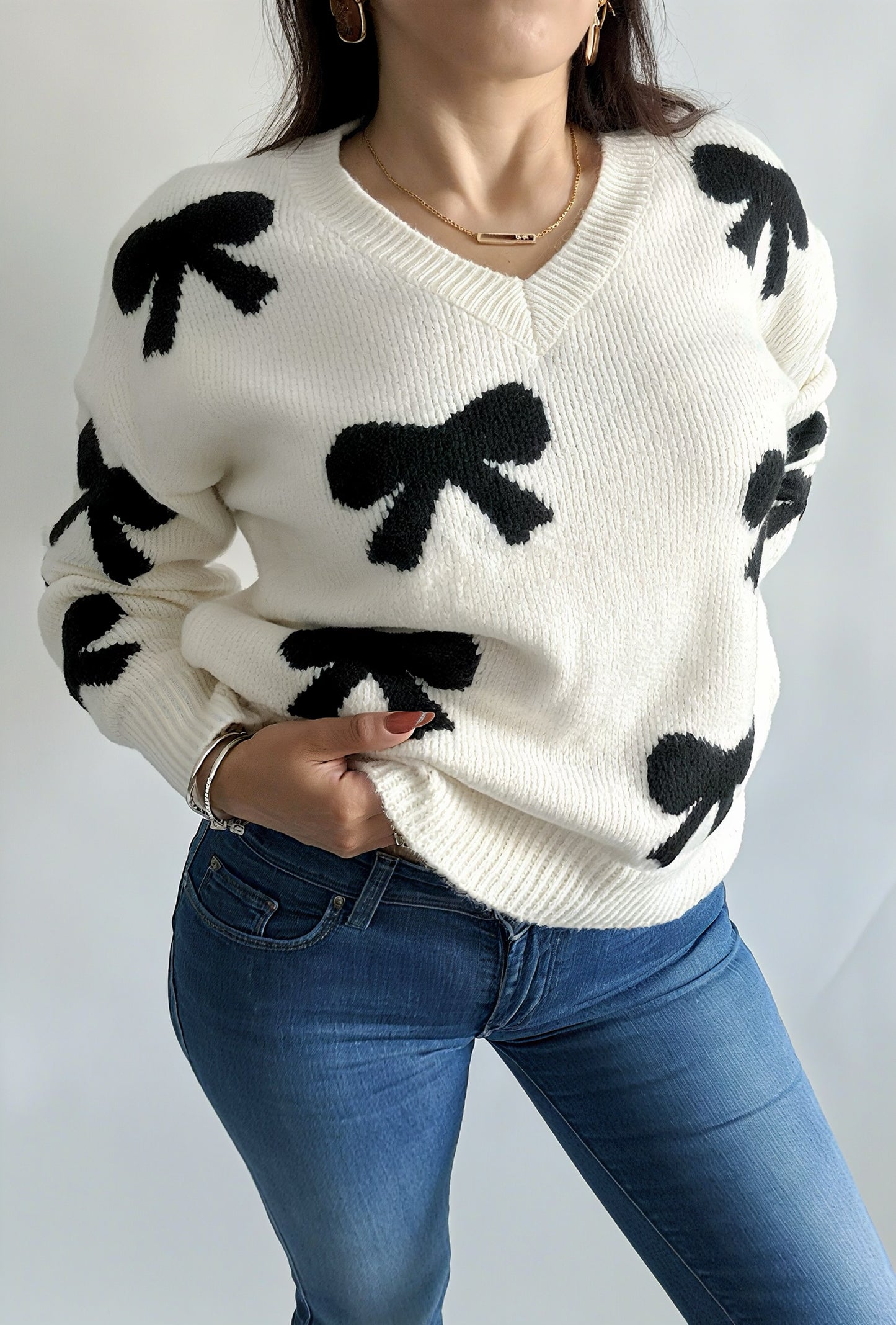 Pull
Élégant à Col V pour Femme