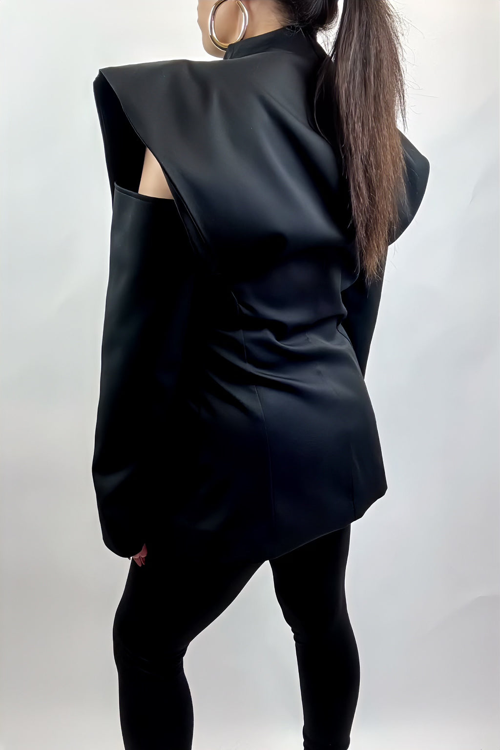 Blazer Femme Noir Déstructuré Chic